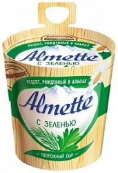 Сыр Альметте 150г творожный с зеленью