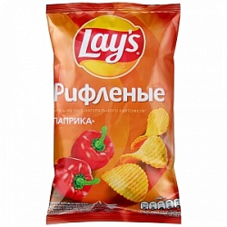 Чипсы Лейз 70г Рифленые Паприка