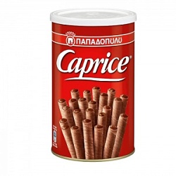 Вафли Каприз 250г венские с фундуком и шоколадным кремом ж/б