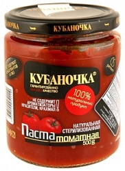 Томатная паста Кубаночка 280г ст/б