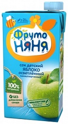 ФрутоНяня сок 0,5л д/детей ран. возр. Яблоко осветл
