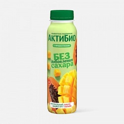 Йогурт АктиБио 260г Манго-Папайя без сахара 1,5% бут